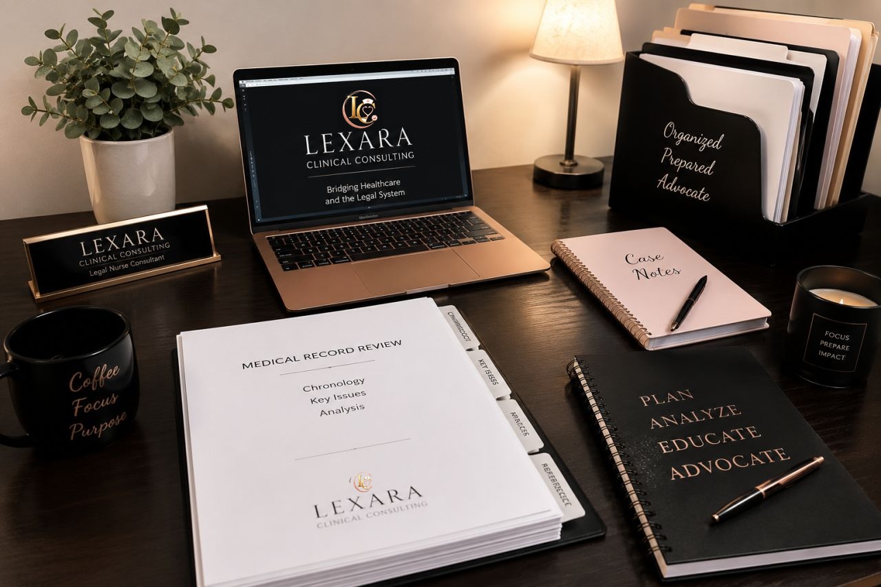 Lexara Clinical Consulting workspace with organized medical records